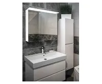 SAPHO LINEX galerka s LED osvětlením, 80x70x15cm, bílá (1)