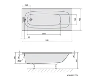 POLYSAN LAURA obdélníková vana 160x70x39cm, bílá (7)
