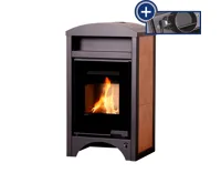 HS Flamingo Krbová kamna AQUAFLAM VARIO ® BARMA 11/5kW dlažba Ořech, elektronická regulace