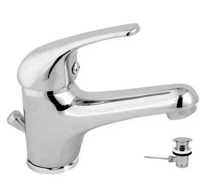 NOVASERVIS Umyvadlová baterie s kovovou výpustí Titania Iris chrom - 92002,0