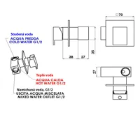 SAPHO SPECTRE podomítková bidetová baterie se Stop sprškou, chrom (4)