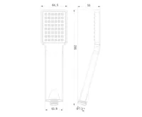 SAPHO Ruční sprcha, 235mm, ABS/černá mat (3)