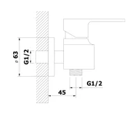 BRUCKNER SIEGER nástěnná sprchová baterie, rozteč 100mm, chrom (2)