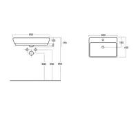 SAPHO SAVANA keramické umyvadlo zápustné 65x45cm, bílá (4)