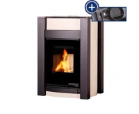 HS Flamingo Krbová kamna AQUAFLAM VARIO ® KALMAR 11/5kW krémová, elektronická regulace
