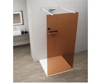 POLYSAN ESCA WHITE MATT jednodílná sprchová zástěna do prostoru, sklo Marron, 1500 mm