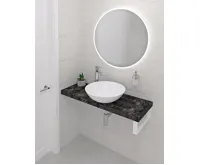 SAPHO AVICE deska pod umyvadlo 100x36cm, tl.5cm, štípaný kámen