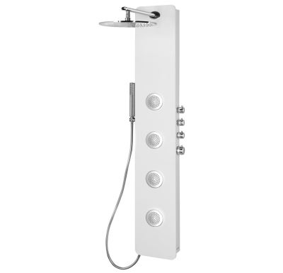 POLYSAN SPIRIT ROUND termostatický sprchový panel 250x1550mm, bílá