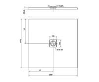 POLYSAN FLEXIA vanička z litého mramoru s možností úpravy rozměru, 100x100cm (6)