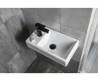 SAPHO MINOS keramické umývátko, 45x26cm, baterie vlevo, bílá (5)