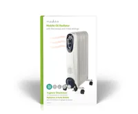 Přenosný Olejový Radiátor | 800 / 1200 / 2000 W | 9 Fins | Nastavitelný termostat | 3 Nastavení Teploty | Ochrana proti převrácení | Bílá (10)