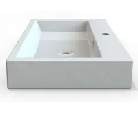 SAPHO ORINOKO umyvadlo, litý mramor, 70x42cm, bílá (4)