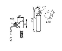 SAPHO Ventil s bidetovou sprškou, chrom (2)