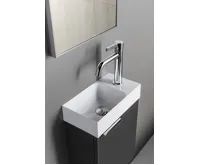 SAPHO PICCOLINO umývátko 30,8x17cm, litý mramor, baterie vpravo, bílá (3)