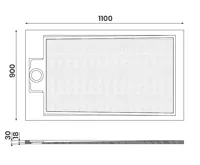 GELCO EMA sprchová vanička z litého mramoru, obdélník 110x90cm, bílá (5)