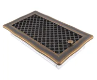 HS Flamingo Krbová mřížka 16x32 cm, DECO zlatá patina s žaluzií