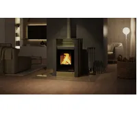 HS Flamingo Krbová kamna AQUAFLAM VARIO ® LEND 11/5kW olivová, elektronická regulace (13)