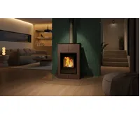 HS Flamingo Krbová kamna AQUAFLAM VARIO ® SAPORO 11/5kW hnědá - sametová, elektronická regulace (15)