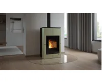 HS Flamingo Krbová kamna AQUAFLAM VARIO ® SAPORO 11/7kW olivová, elektronická regulace (16)