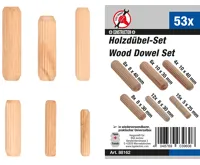 BGS Sada dřevěných kolíků, O 5 - 10 mm, 53dílná.