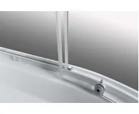 AQUALINE AIGO čtvrtkruhový sprchový box 900x900x2040 mm, bílý profil, čiré sklo (3)