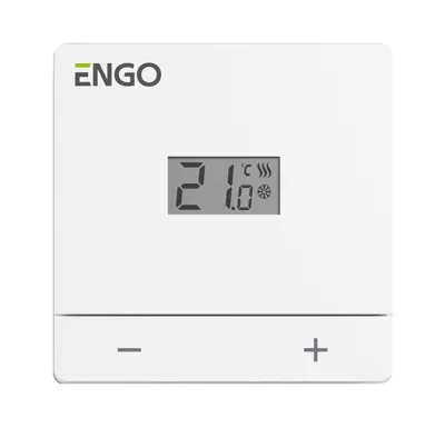 ENGO Controls Termostatický regulátor teploty EASY-230W, denní, bílá