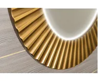 SAPHO PRIDE STRIP kulaté zrcadlo s LED osvětlením v rámu ø 75cm, bronz (6)