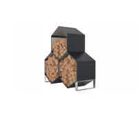 Přístřešek na dřevo plechový EOS GW-A 3ks antracit IWH-10230036 - výprodej (2)