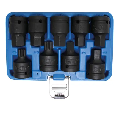 BGS Hlavice nástrčné silové, 20 mm (3/4"), vnitřní šestihran, vnitřní tisícihran, sada