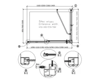 GELCO ANTIQUE boční stěna 800mm, ČIRÉ sklo, bronz (7)