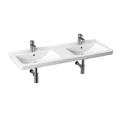 JIKA CUBITO Dvojumyvadlo 130 x 48,5 cm s otvorem pro baterii