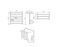 SAPHO ELZOR elektrický sušák ručníků 500x470 mm, 60 W, černá mat (7)