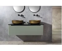 SAPHO PRIORI keramické umyvadlo na desku, Ø 41,5cm, bronz (4)