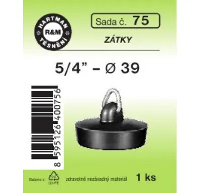 Hartman Sada č.  75: sada - pryžová zátka 4818 - 5/4" - průměr 39