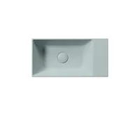 GSI KUBE X keramické umývátko 50x25cm, bez otvoru, pravé/levé, ghiaccio mat (1)
