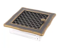 HS Flamingo Krbová mřížka 16x16 cm, DECO zlatá patina s žaluzií