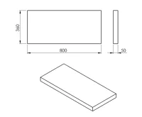 SAPHO AVICE deska pod umyvadlo 80x36cm, tl.5cm, dub starobílý (2)