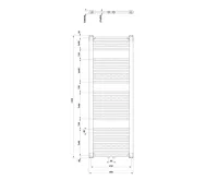 AQUALINE DIRECT otopné těleso se středovým připojením, 450x1320 mm, bílá (4)