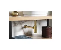 SAPHO Umyvadlový sifon 5/4", odpad 32mm, kulatý, zlato (1)