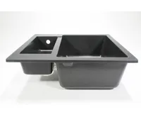 GRANISIL FABERO 770.5 Granitový dřez s vaničkou, černý (5)