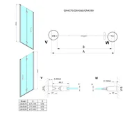 GELCO LORO sprchové dveře skládací 700mm, čiré sklo (8)
