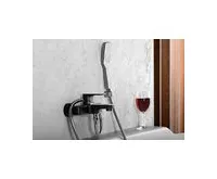 SAPHO SPY nástěnná vanová baterie, černá mat (1)