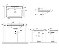 KERASAN WALDORF keramické umyvadlo 80x55cm, bílá (8)