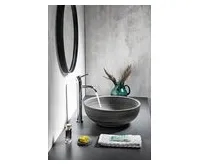 SAPHO PRIORI keramické umyvadlo na desku, Ø 41 cm, šedá se vzorem (1)