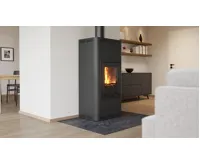 HS Flamingo Krbová kamna AQUAFLAM ® 12 s výměníkem - černá, automatická regulace (17)