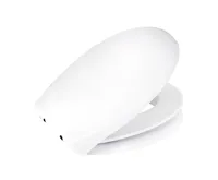 Samozavírací BABY WC sedátko, duroplast, bílé, s odnímatelnou dětskou vložkou a panty