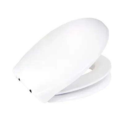 Samozavírací BABY WC sedátko, duroplast, bílé, s odnímatelnou dětskou vložkou a panty