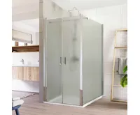 Sprchový kout, LIMA, obdélník, 100x120x190 cm, chrom ALU, sklo Point
