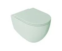 ISVEA INFINITY závěsná WC mísa, Rimless, 36,5x53cm, zelená mint (1)