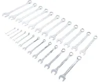 BGS Klíče očkoploché, chromované ve vysokém lesku, 6 - 32 mm, 25dílná sada (1)